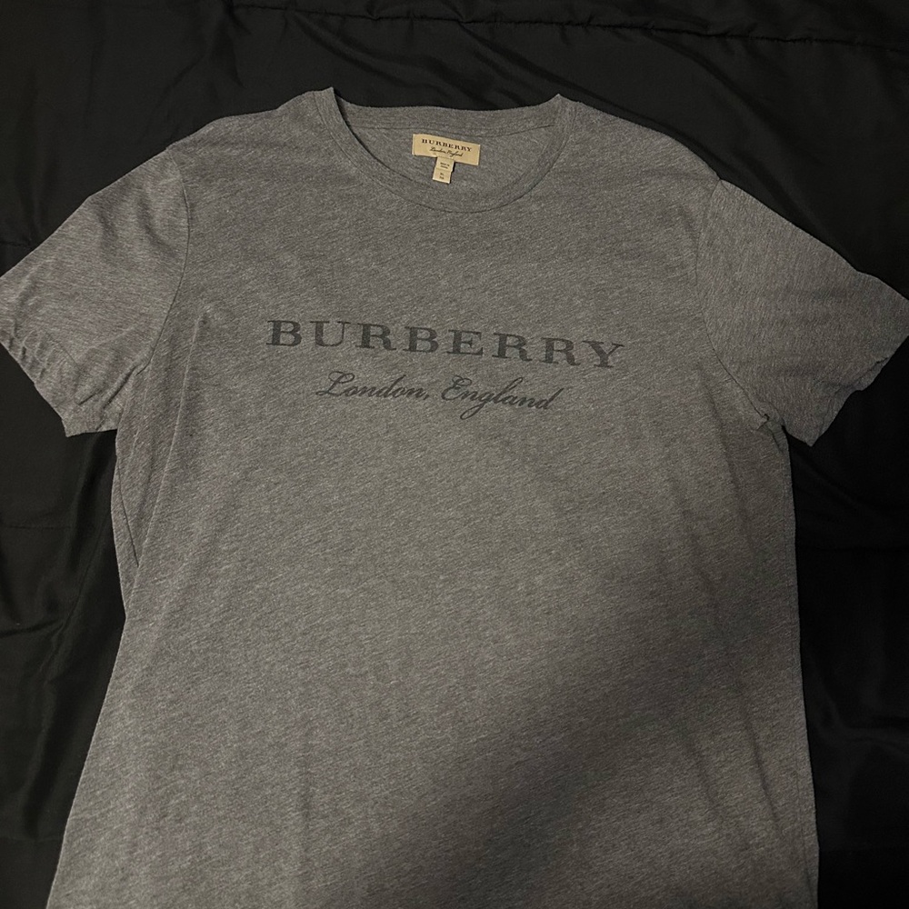 Burberry Gray Short Sleeve Tee Classic Crew Neck